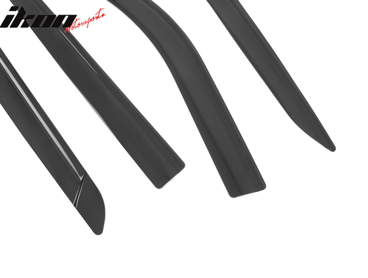 Fits 20-25 Ford Explorer Low Profile Style Tape-On Window Visors Rain Deflectors