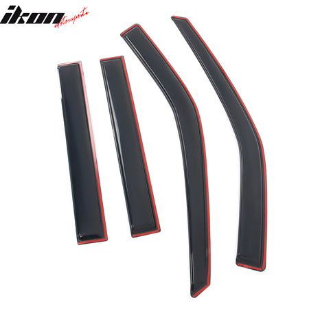 Fits 20-25 Ford Explorer 4PCS In-channel Window Visors Rain Sun Vent Shade Set