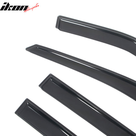 Fits 20-25 Ford Explorer 4PCS In-channel Window Visors Rain Sun Vent Shade Set