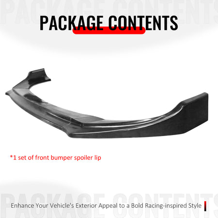 Fits 23-25 Kia Soul IKCS Style 3PCS Front Bumper Lip Lower Spoiler Unpainted PU