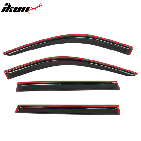 Fits 20-25 Kia Telluride Tape on Window Visors Vent Rain Sun Guards Deflectors