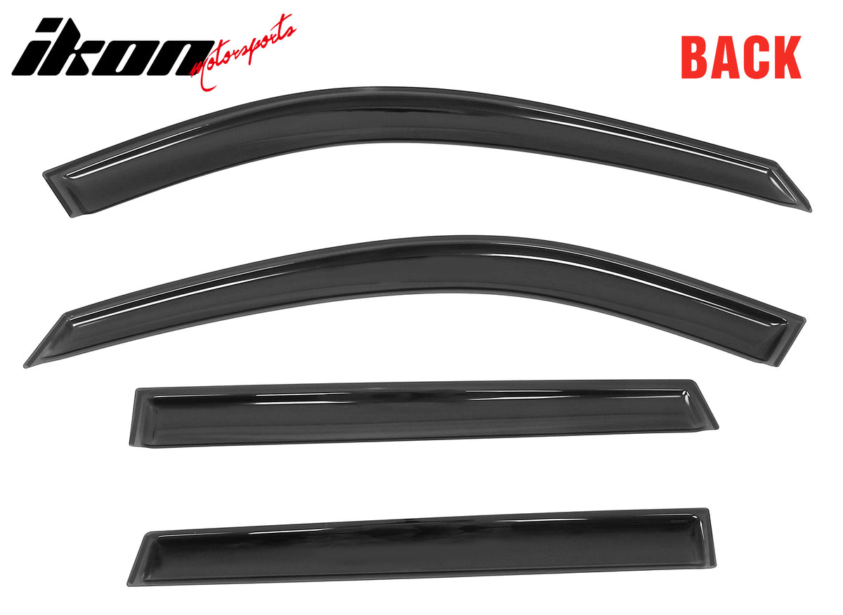 Fits 20-25 Kia Telluride In-channel Window Visor Acrylic Side Door Deflector 4PC