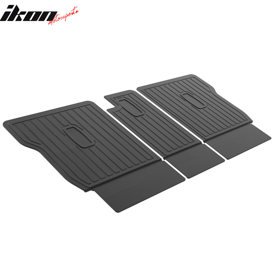 IKON MOTORSPORTS 3D TPE Backrest Mats, Compatible with 2020-2025 Land Rover Range Rover Evoque, All Weather Rear Seat Back Mat Cover Protector, Black