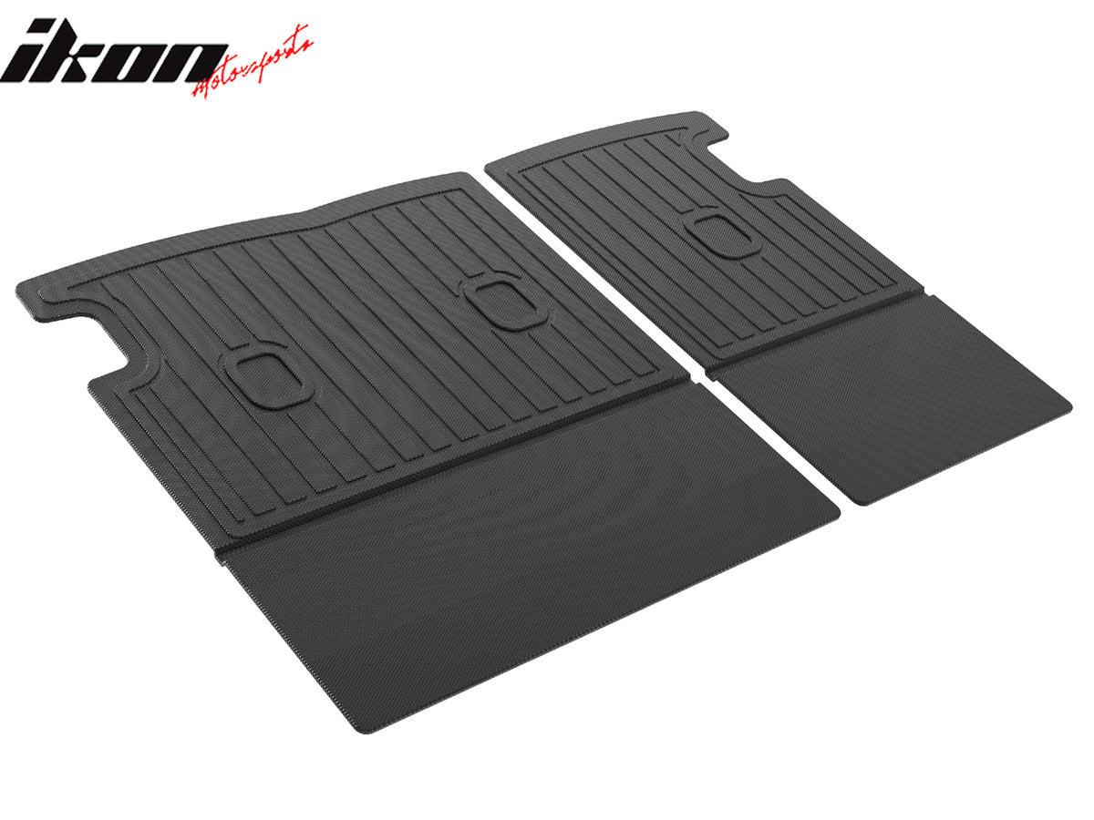IKON MOTORSPORTS 3D TPE Backrest Mats, Compatible with 2020-2025 Lincoln Corsair, All Weather Rear Seat Back Mat Cover Protector, Black