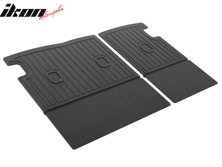 IKON MOTORSPORTS 3D TPE Backrest Mats, Compatible with 2020-2025 Lincoln Corsair, All Weather Rear Seat Back Mat Cover Protector, Black