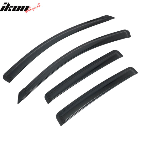 Fits 20-25 Nissan Sentra 4PCS Window Visors Smoke Acrylic Side Rain Deflectors