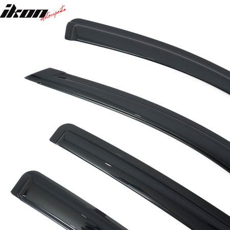 Fits 20-25 Nissan Sentra 4PCS Window Visors Smoke Acrylic Side Rain Deflectors