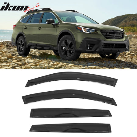 2020 - 2025 Subaru Outback 4PCS Tape on Window Visors Vent Rain GuardsIkon Motorsports
