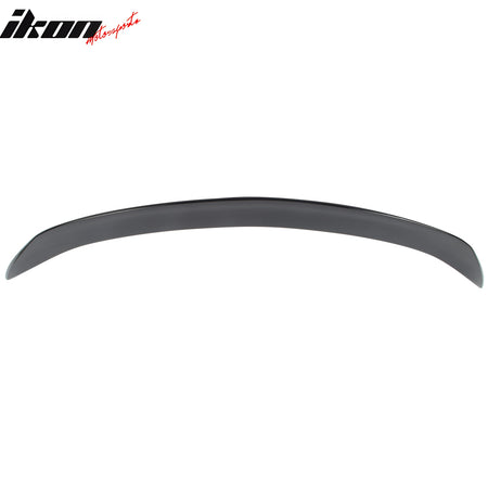 IKON MOTORSPORTS, Trunk Spoiler Compatible with 2020-2025 Tesla Model Y, V Style Painted Gloss Black ABS Plastic Rear Trunk Lid Spoiler Wing Lip