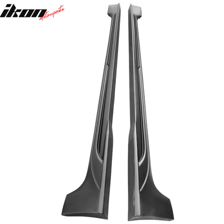 IKON MOTORSPORTS, Side Skirts Compatible With 2020-2025 Toyota Corolla Sedan (Not Fit Hatchback), Side Skirt Extension Rocker Panel Matte Black 2PC PP Polypropylene