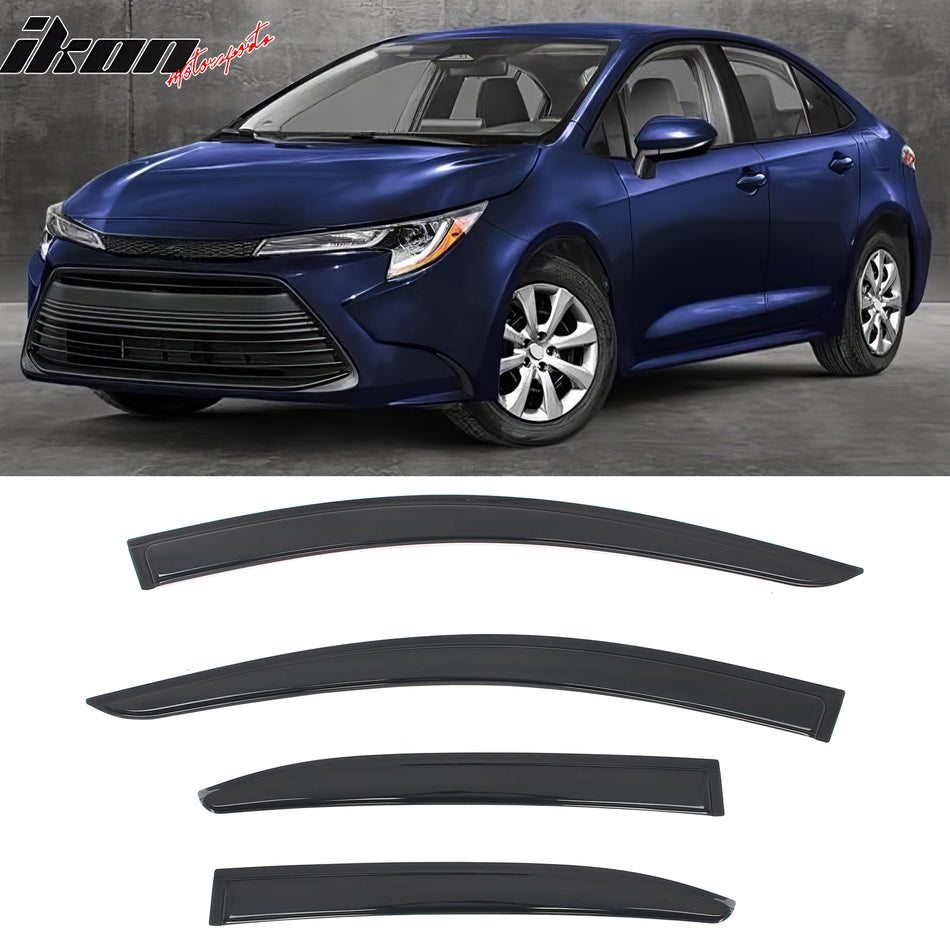 2020-2025 Toyota Corolla Sedan Smoke Window Visors Vent Guards Acrylic