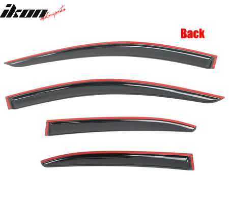 Fits 20-25 Toyota Corolla Sedan Window Visors Vent Rain Guard Deflectors Tape-On