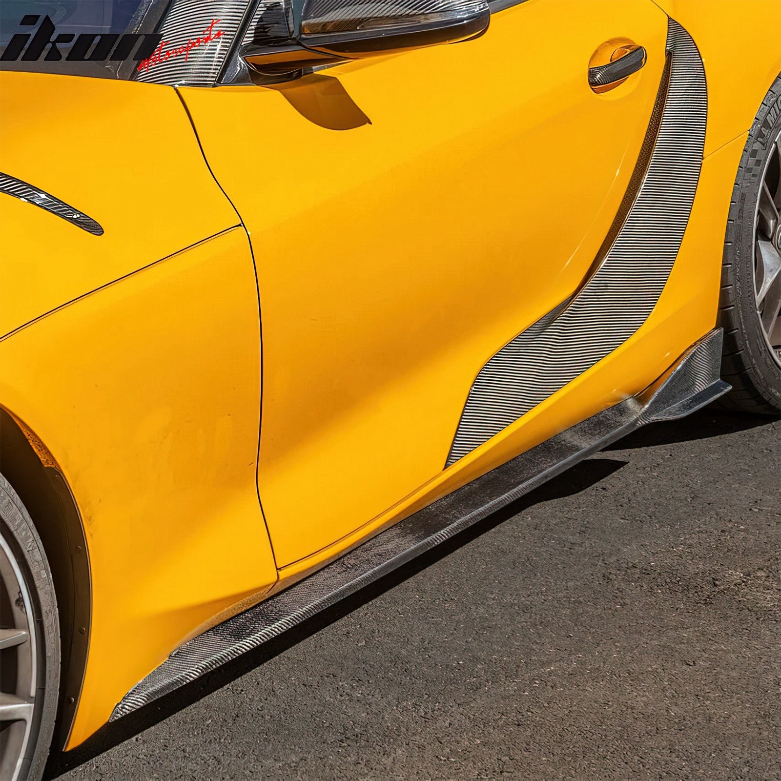 Dry Carbon Fiber Fit 20-25 Toyota GR Supra A90 A91 Side Fender Vent Door Garnish