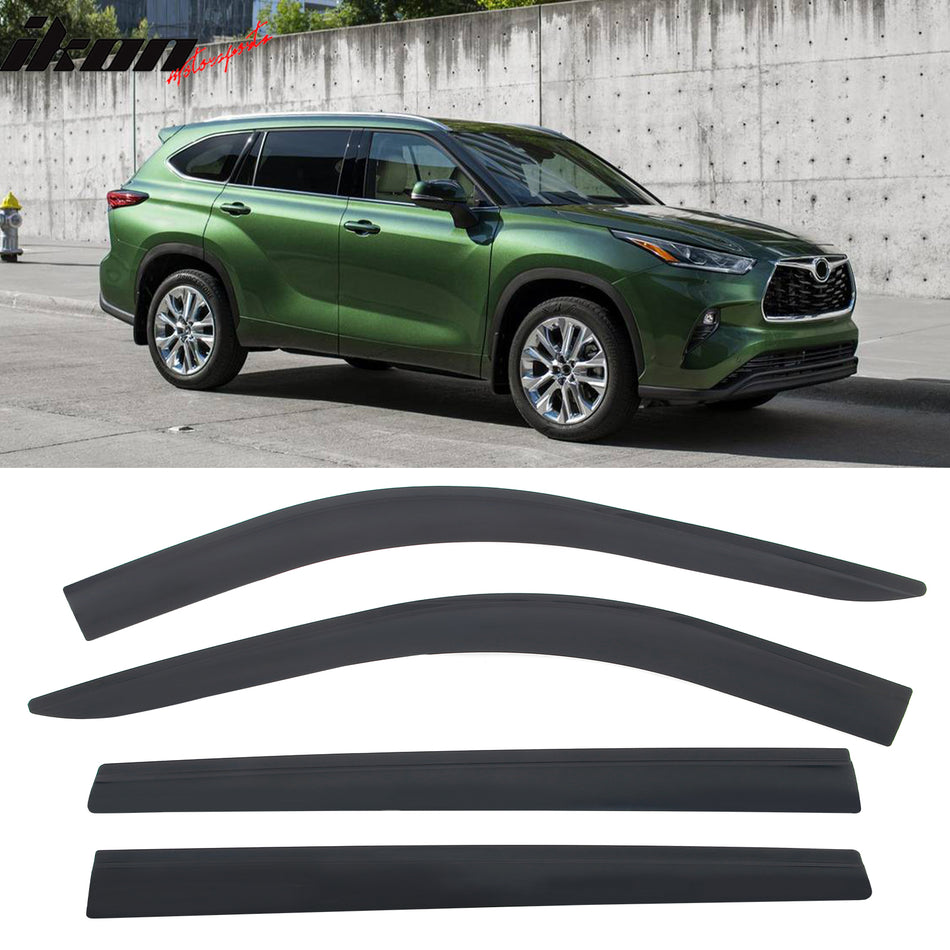Window Visors for Toyota Highlander 2020-2026 Low Profile Style Tape-On