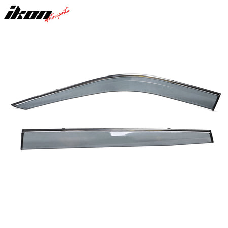 Fits 20-25 Toyota Highlander Slim PC Injection Window Visors w/ Chrome Trim 4PCS