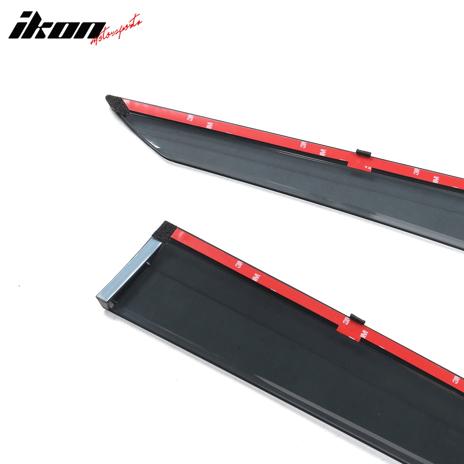 Fits 20-25 Toyota Highlander Slim PC Injection Window Visors w/ Chrome Trim 4PCS