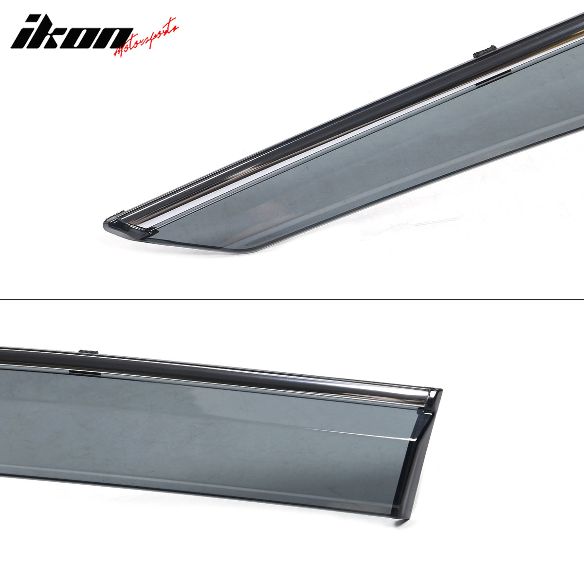 Fits 20-25 Toyota Highlander Slim PC Injection Window Visors w/ Chrome Trim 4PCS