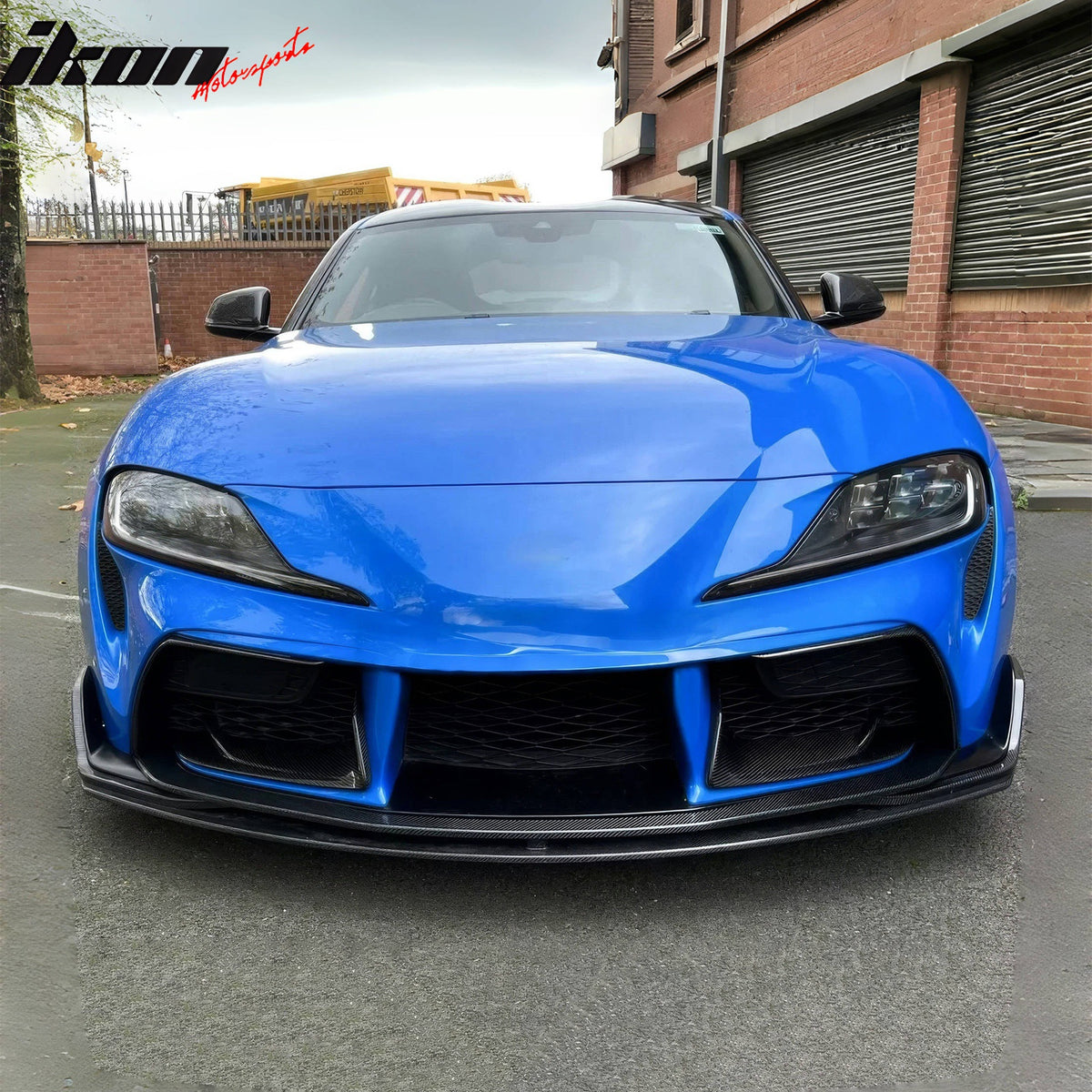 Fits 20-25 Toyota GR Supra A90 A91 MZ Speed 4PCS Front Bumper Lip Carbon Fiber