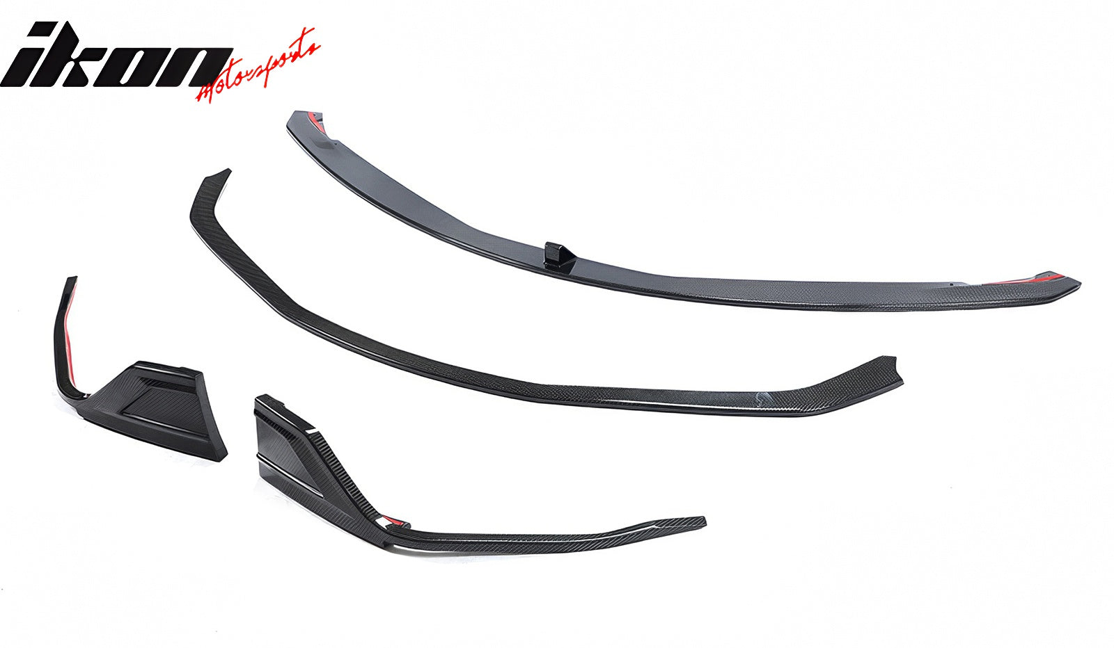 Fits 20-25 Toyota GR Supra A90 A91 MZ Speed 4PCS Front Bumper Lip Carbon Fiber