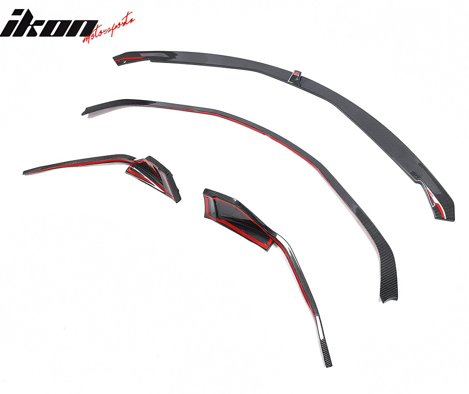 Fits 20-25 Toyota GR Supra A90 A91 MZ Speed 4PCS Front Bumper Lip Carbon Fiber