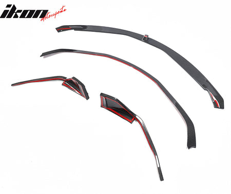 Fits 20-25 Toyota GR Supra A90 A91 MZ Speed 4PCS Front Bumper Lip Carbon Fiber