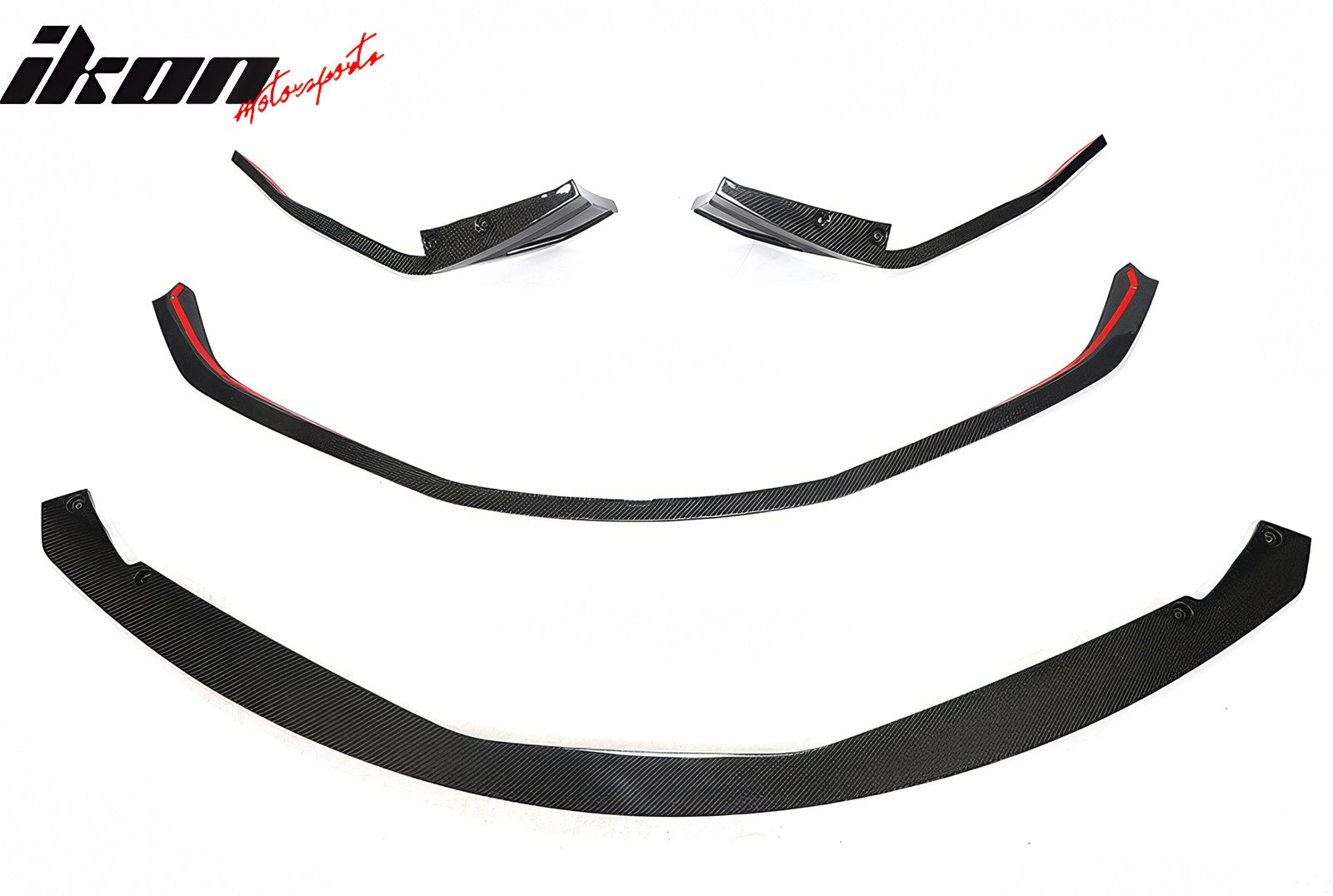 Fits 20-25 Toyota GR Supra A90 A91 MZ Speed 4PCS Front Bumper Lip Carbon Fiber