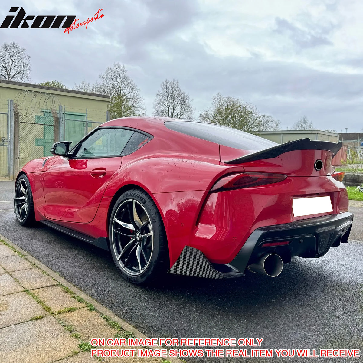Fits 20-25 Toyota GR Supra A90 A91 Rear Bumper Splitters AG Carbon Fiber Print