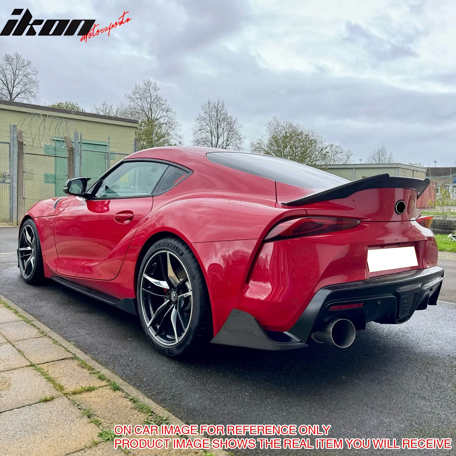 Fits 20-25 Toyota GR Supra A90 A91 Rear Bumper Splitters AG Carbon Fiber Print