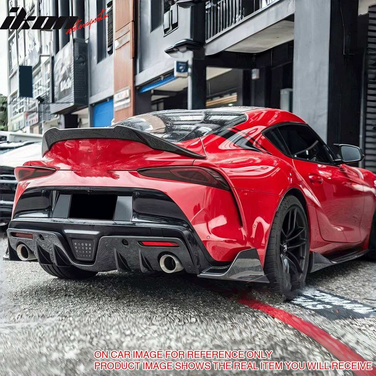 Fits 20-25 Toyota GR Supra A90 A91 Rear Bumper Splitters AG Carbon Fiber Print