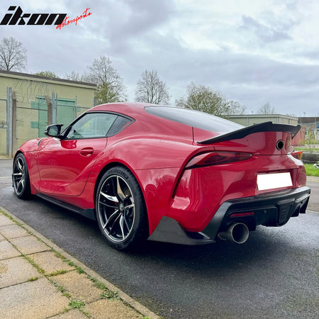 Fits 20-25 Toyota GR Supra A90 A91 AG Style Rear Bumper Apron Gloss Carbon Fiber