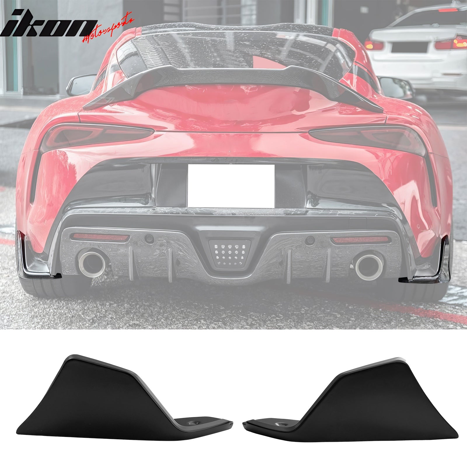 UPZ RCR ハードアッパー Sサイズ+リヤスポイラー Fits 20-26 Toyota GR Supra A90 A91 Rear Bumper Splitters AG Style
