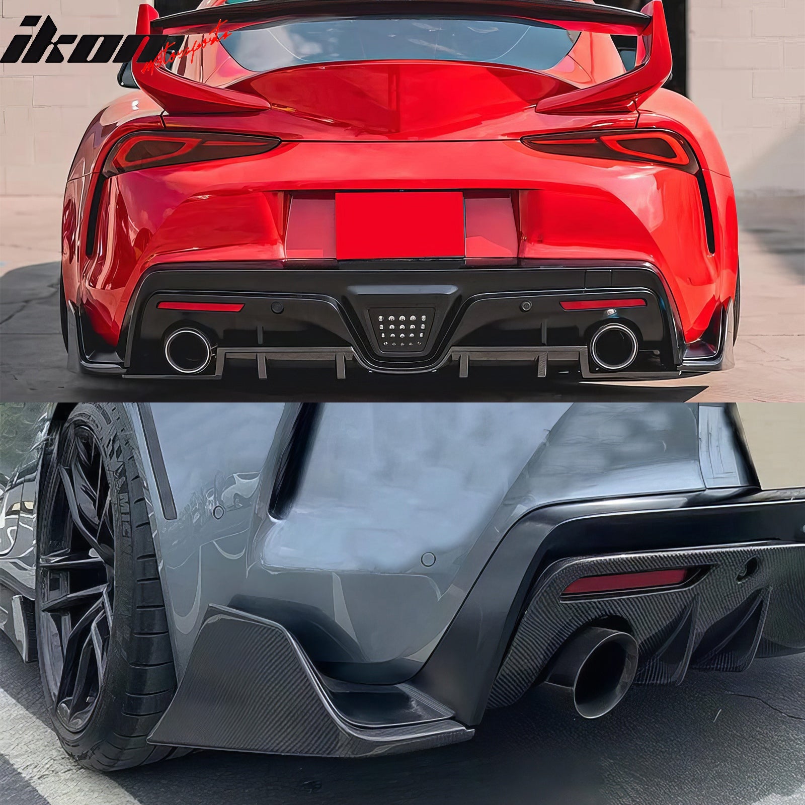 Fits 20-26 Toyota GR Supra A90 A91 Rear Bumper Splitters AG Style