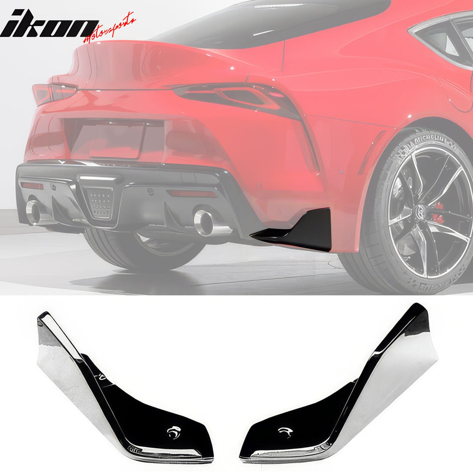 2020-2025 Toyota GR Supra Rear Bumper Splitters AG Gloss Black Aprons