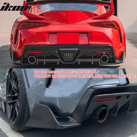 Fits 20-25 Toyota GR Supra A90 A91 Rear Bumper Splitters AG Style Gloss Black