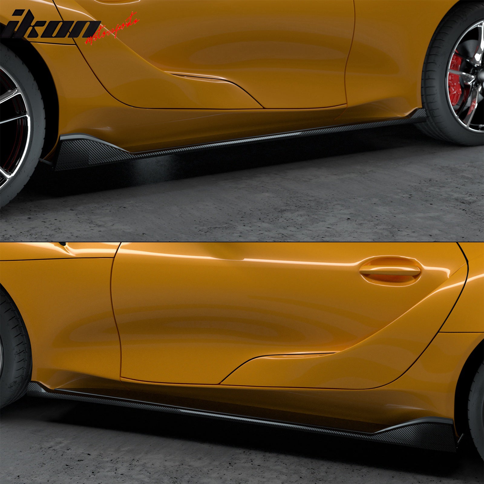 IKON MOTORSPORTS, Side Skirts Extention Compatible with 2020-2025