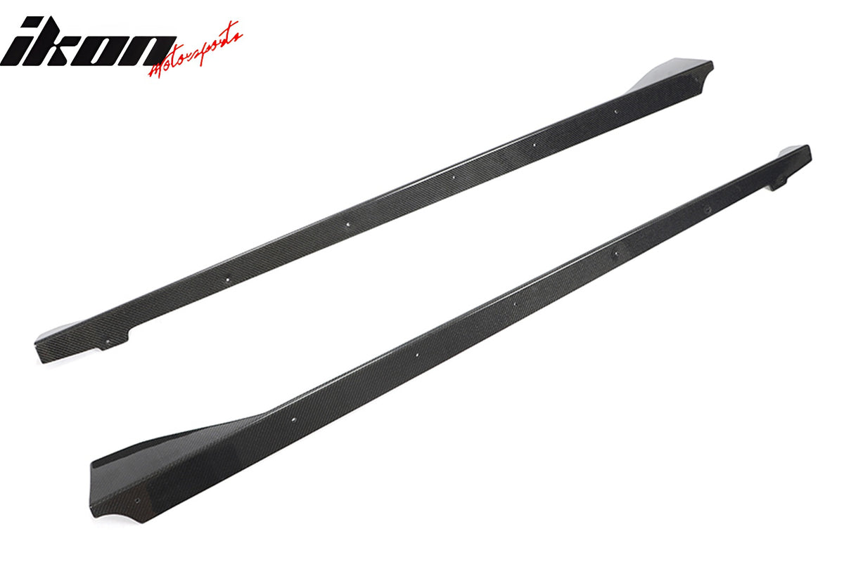 Fits 20-25 Toyota GR Supra A90 A91 MZ Speed Side Skirts Gloss Carbon Fiber CF