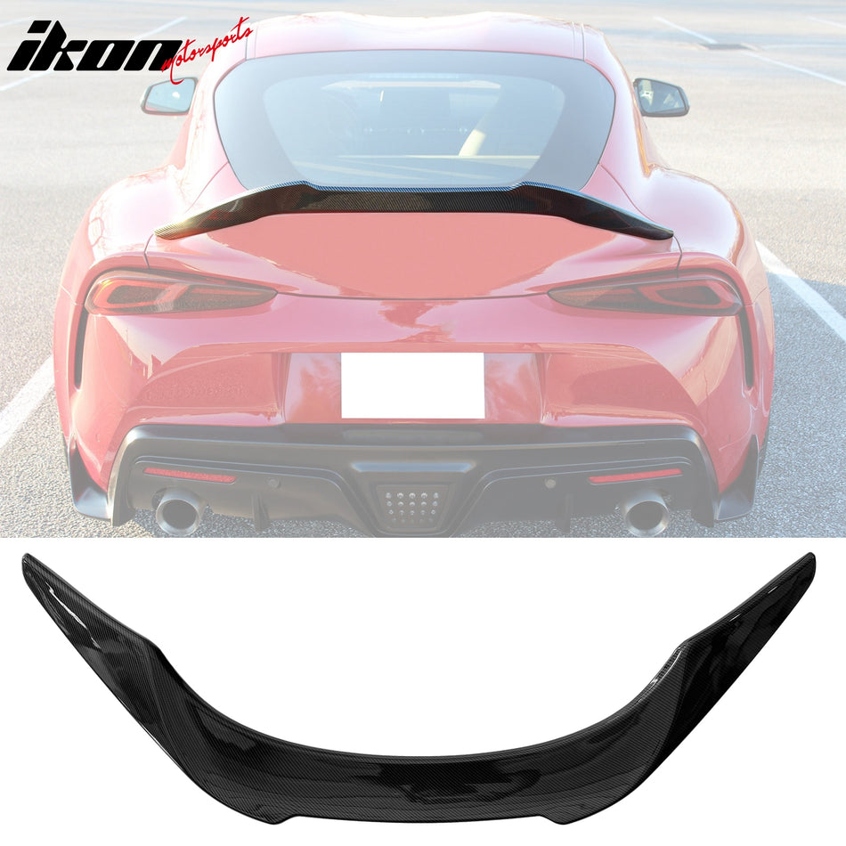 2020-2025 Toyota GR Supra Trunk Spoiler V Style Carbon Fiber Print Wing