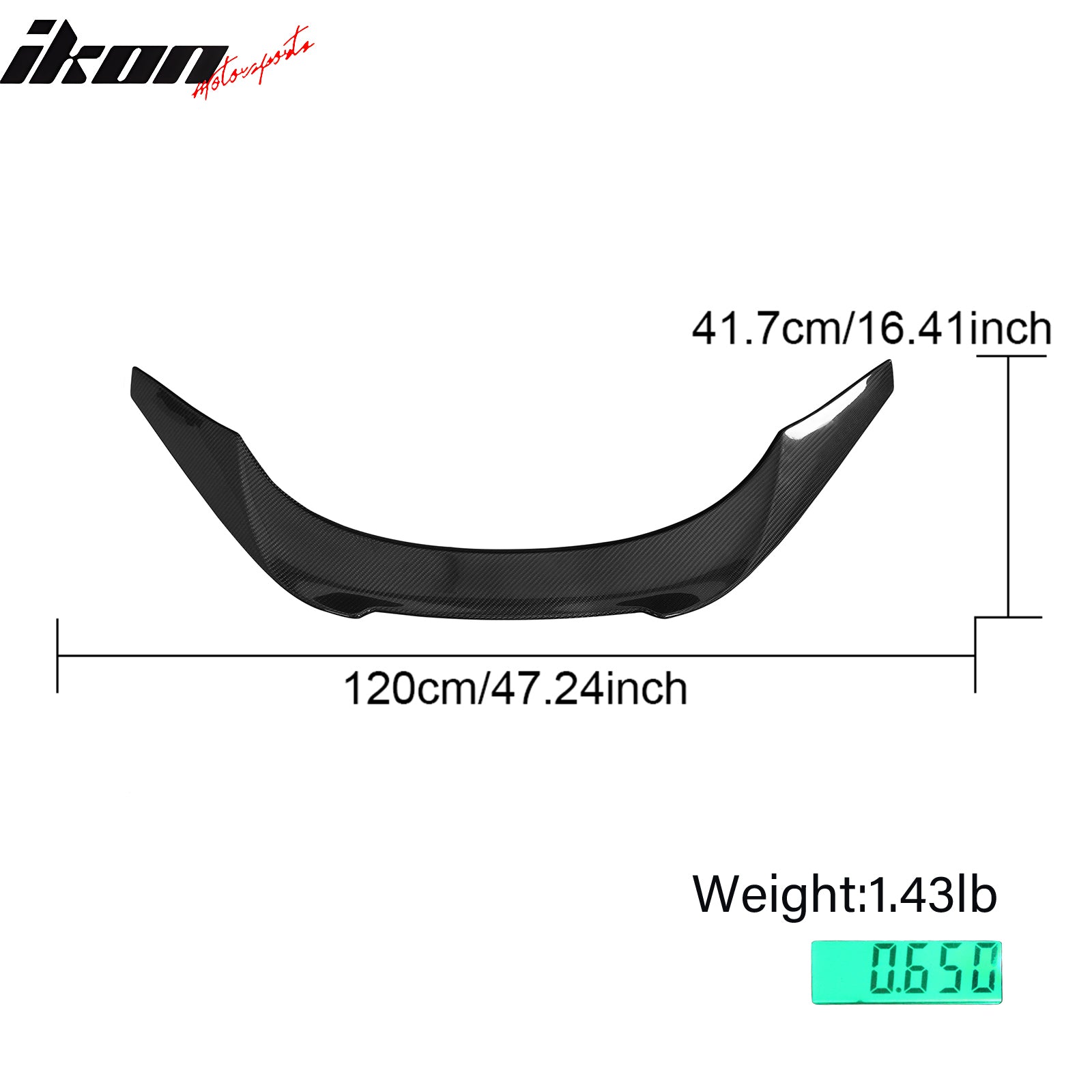 IKON MOTORSPORTS, Trunk Spoiler Compatible with 2020-2025 Toyota GR Supra A90 A91, V Style Gloss Dry Carbon Fiber Rear Trunk Lid Spoiler Wing Lip