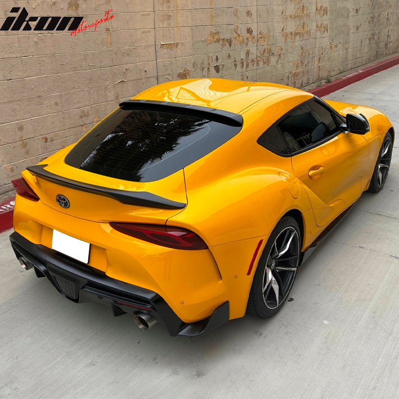 Fits 20-25 Toyota GR Supra J29 TRD Trunk Spoiler + V2 Roof Spoiler Matte Black
