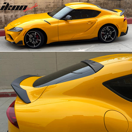 Fits 20-25 Toyota GR Supra 5th MK5 Unpainted TRD Style Rear Trunk + Roof Spoiler