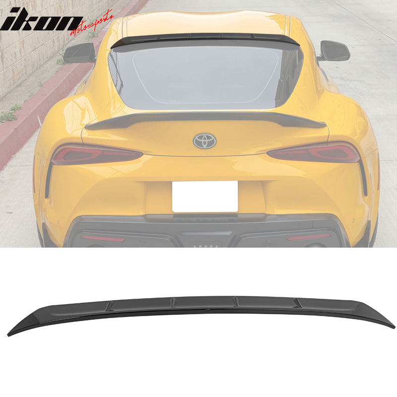 Fits 20-25 Toyota GR Supra MK5 Painted #202 Black TRD Style Trunk + Roof Spoiler