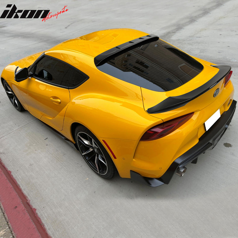 Fits 20-25 Toyota GR Supra MK5 Painted #202 Black TRD Style Trunk + Roof Spoiler