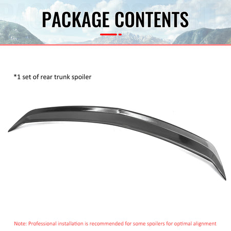 Fits 20-26 Cadillac CT5 V Blackwing Carbon Fiber Print Trunk Spoiler Wing ABS