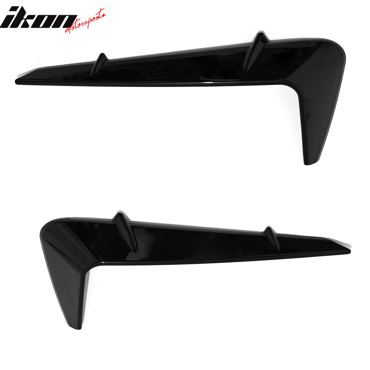 Fits 20-26 Land Rover Defender 90/110/130 Fog Light Bezels Gloss Black Eyelids