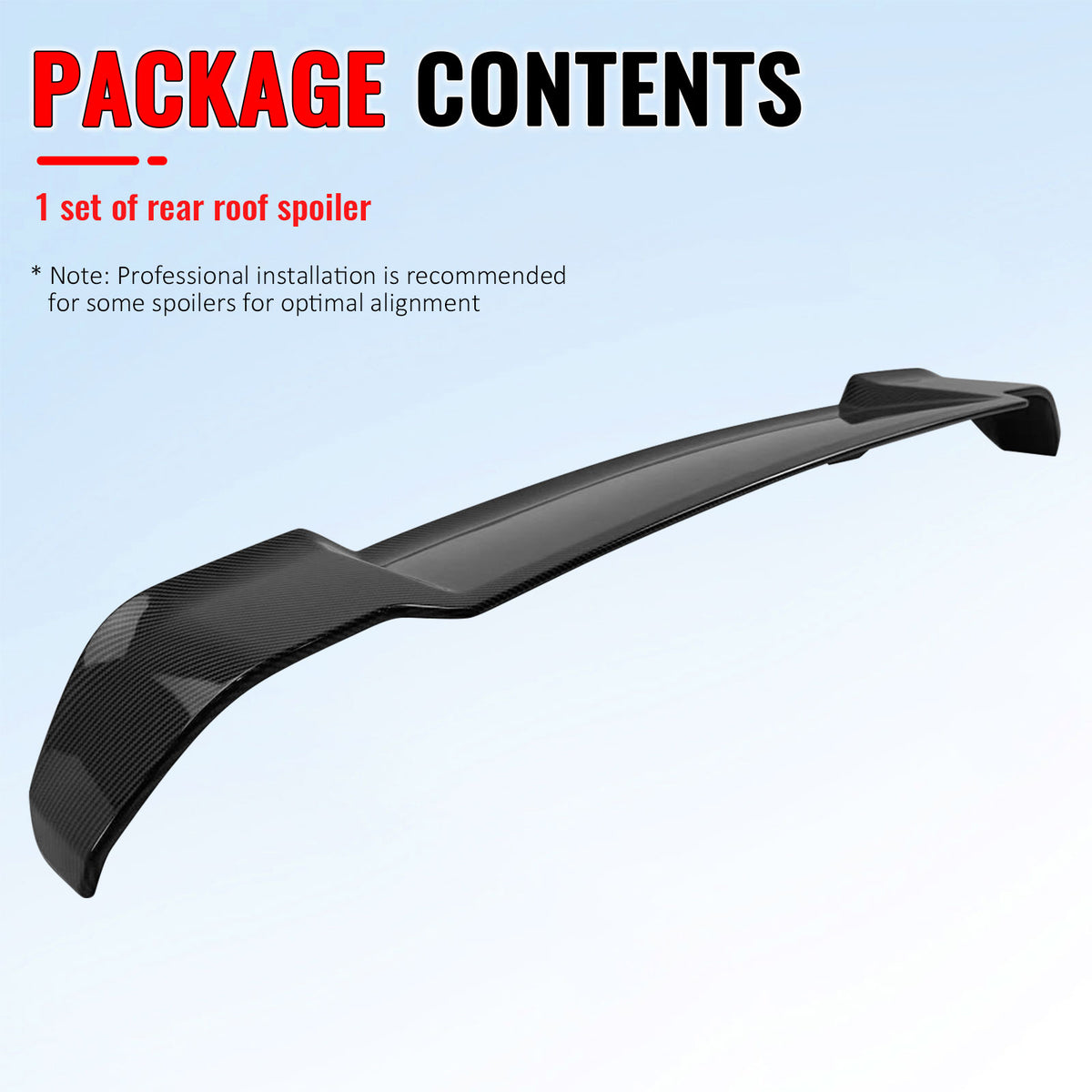 Fits 20-26 Defender 90 110 130 V Style Carbon Fiber Print Rear Roof Spoiler ABS