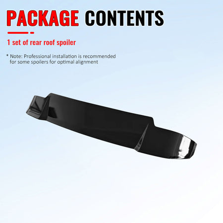 Fits 20-26 Defender 90 110 130 V Style Gloss Black Rear Window Roof Spoiler ABS