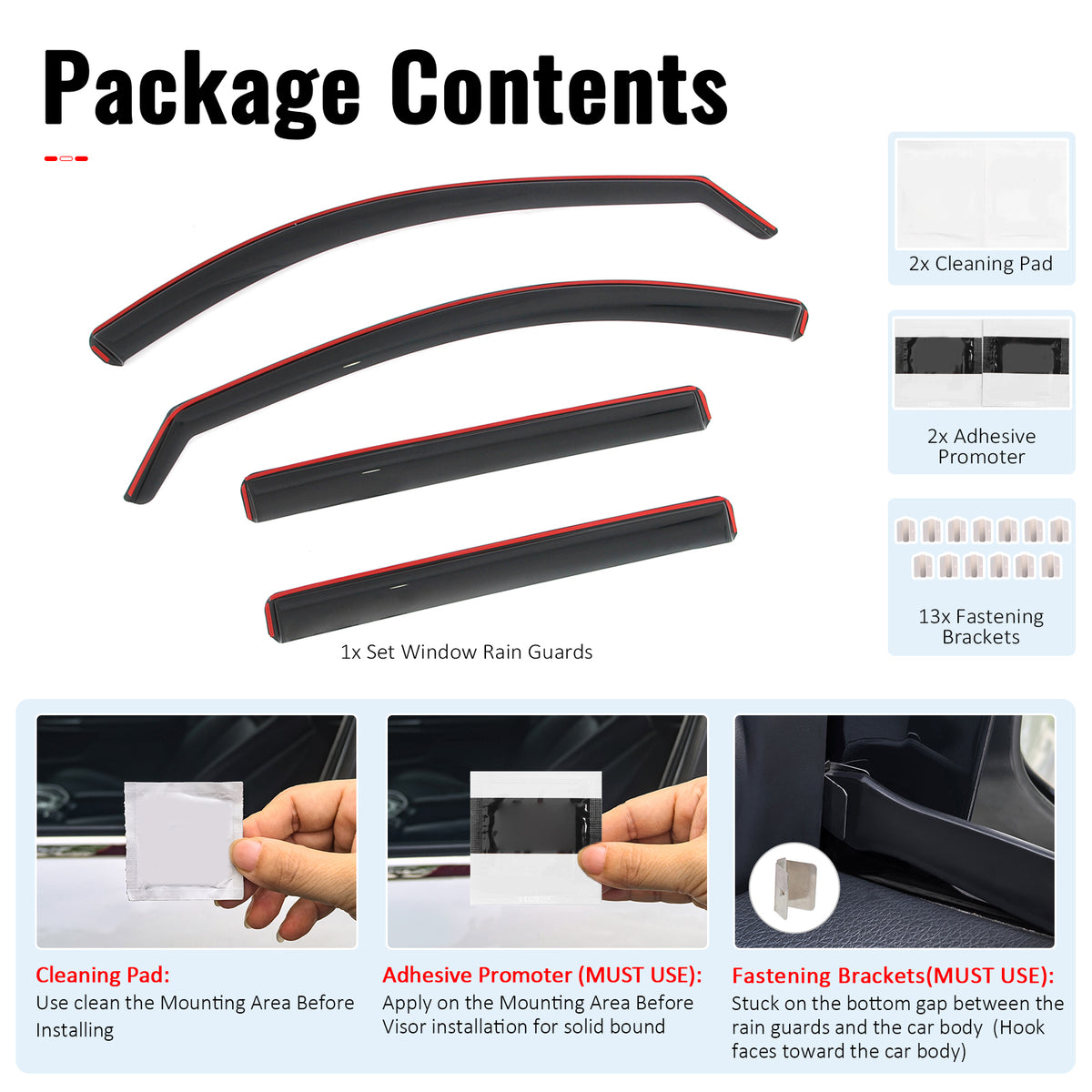 Fits 20-26 Lincoln Aviator In-Channel Window Visors Vent Rain Guards Deflectors