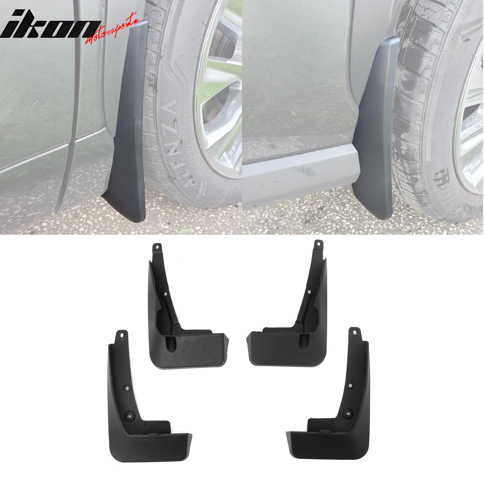 Fits 20-26 Toyota Highlander Front & Rear Mud Flaps Wheel Arch