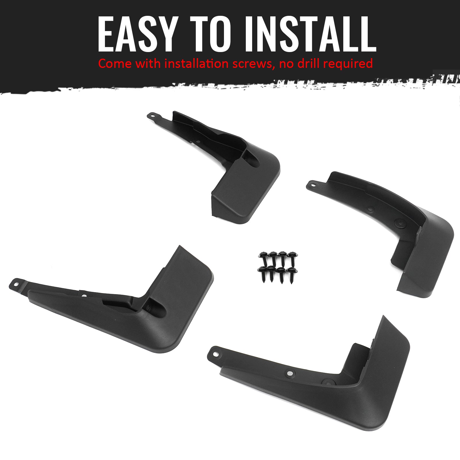 Fits 20-26 Toyota Highlander Front & Rear Mud Flaps Wheel Arch Splash Guards PP