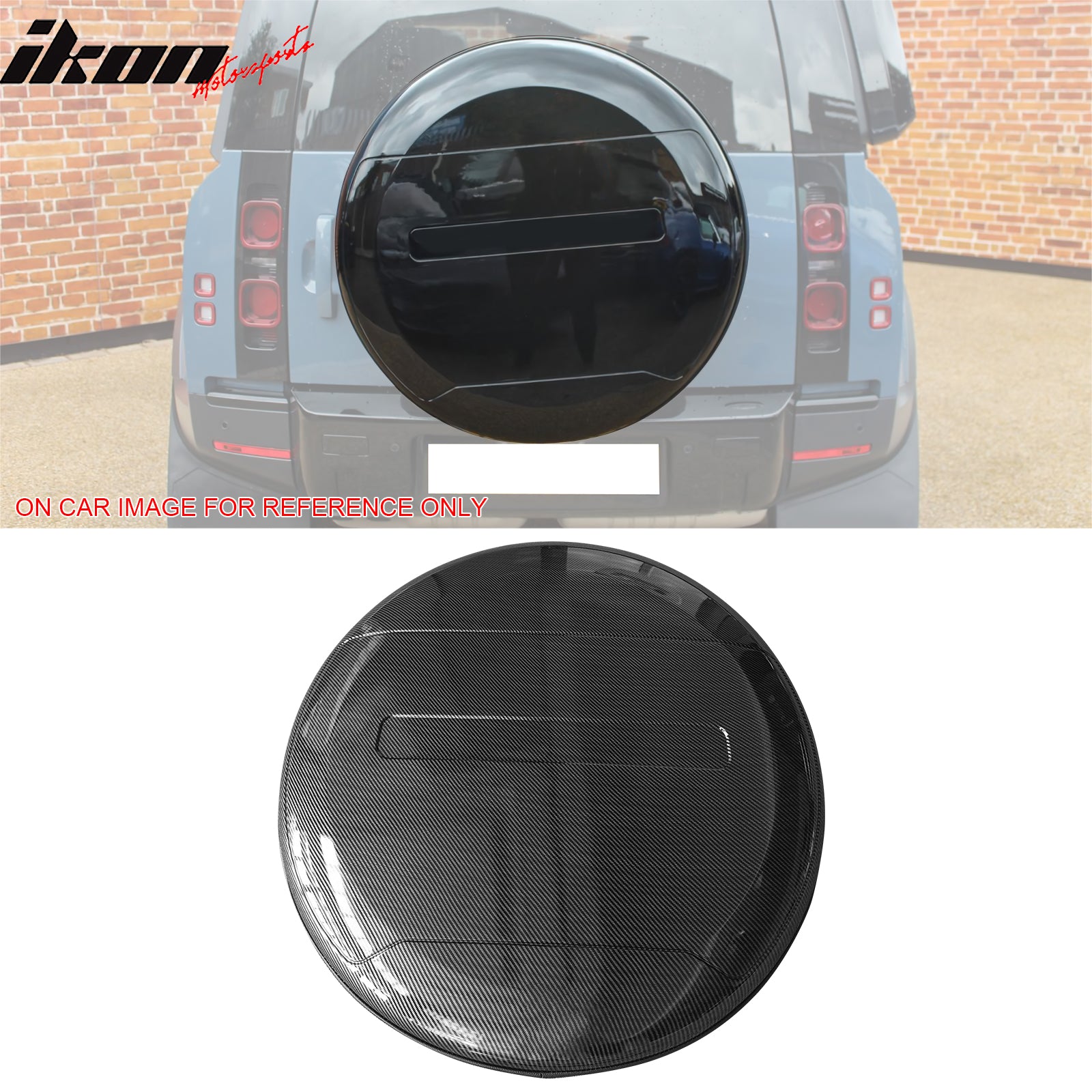 IKON MOTORSPORTS Rear Spare Tire Cover Portecor, Compatible with 2020-2026 Land Rover Defender 90 110 130, ABS + PVC Spare Tyer Wheel Cover Car Exterior Accessories